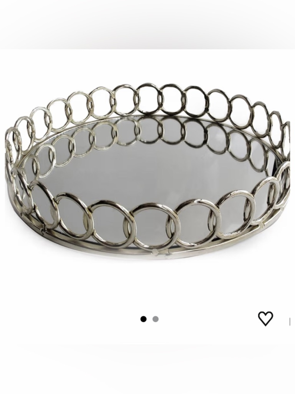 American Atelier Round Silver Decorative Ring-Trim Tray